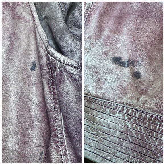 Harley Davidson Black Label Washed Lambskin Leather Moto Jacket Men's M - Picture 13 of 15